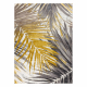 Tapis BLISS Z217AZ276 doré / gris - Feuilles de palmier, moderne, structurel