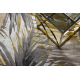 Tapete BLISS Z217AZ276 dourado / cinza - Folhas de palmeira, moderno, estrutural
