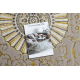 BLISS Z160AZ147 carpet dark beige / gold - Frame, greek, exclusive, structural