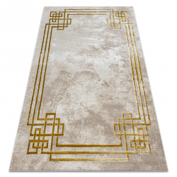 Tapis BLISS Z203AZ137 crème / or - Cadre, grec, moderne, structurel