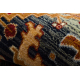 Alfombra KESHAN franjas, Ornamento, marco oriental 2886/53511 beige / azul oscuro