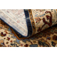 Teppich Wolle KESHAN Franse, Ornament, Rahmen orientalisch 2886/53511 beige / dunkelblau