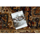Carpet Wool KESHAN fringe, Ornament, frame oriental 2886/53511 beige / navy