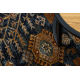 Tappeto KESHAN frange Telaio orientale 6174/53511 blu scuro / chiaretto