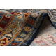 Teppich Wolle KESHAN Franse Rahmen orientalisch 6174/53511 dunkelblau / rotwein
