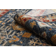 Carpet Wool KESHAN fringe, Frame oriental 6174/53511 navy / claret