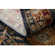 Teppich Wolle KESHAN Franse Rahmen orientalisch 6174/53511 dunkelblau / rotwein