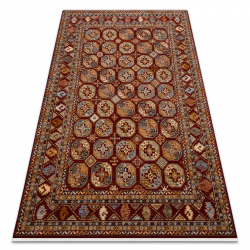 Tapis KESHAN franges, Ornement, cadre oriental 7874/53588 bordeaux