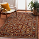 Carpet Wool KESHAN fringe, Ornament, frame oriental 7874/53588 claret