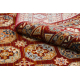 Alfombra KESHAN franjas, Ornamento, marco oriental 7874/53588 burdeos