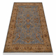 Tapis en laine KESHAN franges, Cadre oriental 7875/53544 beige / bleu