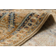 Alfombra KESHAN franjas, Ornamento, marco oriental 8995/53565 beige / azul