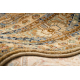 Alfombra KESHAN franjas, Ornamento, marco oriental 8995/53565 beige / azul