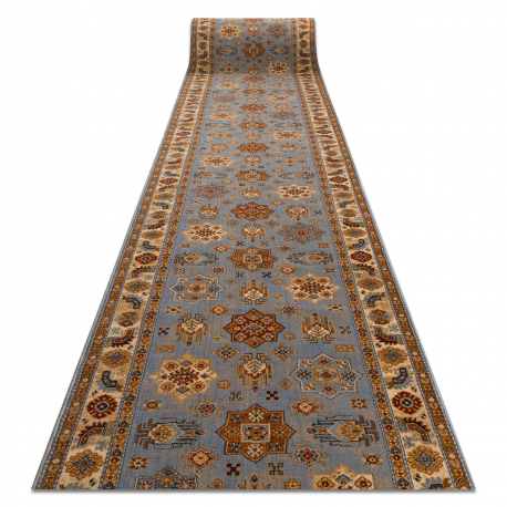 KESHAN tapis de couloir 7683/53544 Cadre, oriental bleu / beige 