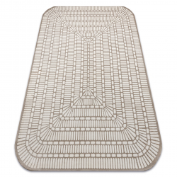 Kilimas PEARL 53132B smėlio spalvos / kremas - Geometrinis, išskirtinis struktūrinis
