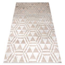 Kilimas PEARL 51323C smėlio spalvos - Geometrinis, išskirtinis struktūrinis