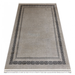 Kilimas AMOUR 53098A smėlio spalvos / juodas - Rėmas, graikiškas modernus, elegantiškas