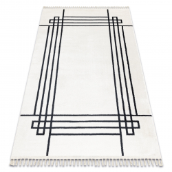 Alfombra AMOUR 53096C crema - Marco, líneas moderno, elegante