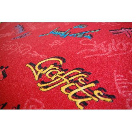 Carpet wall-to-wall GRAFFITI red