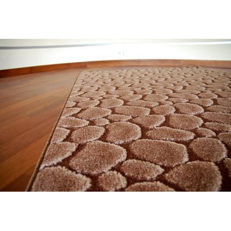 Fitted carpet PEBBLE 996 dark brown