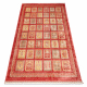 HERIZ A0985A tappeto orientale, cornice bordeaux - filato di bambù, esclusivo, elegante