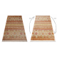 HERIZ A0986B matto Oriental beige / viininpunainen - bambulanka, eksklusiivinen, tyylikäs