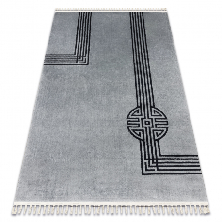 Teppich AMOUR 53116D grau - Geometrisch, Linien modern, elegant