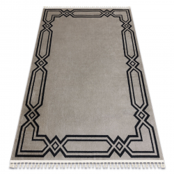 Kilimas AMOUR 53071A smėlio spalvos - Rėmas, modernus, elegantiškas