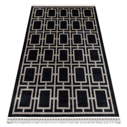 Alfombra AMOUR 53078B negro - Geométrico, líneas moderno, elegante