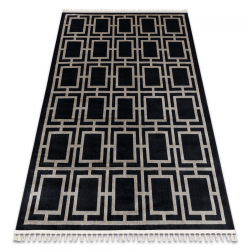 Tepih AMOUR 53078B crni - Geometrijski, linije moderan, elegantan