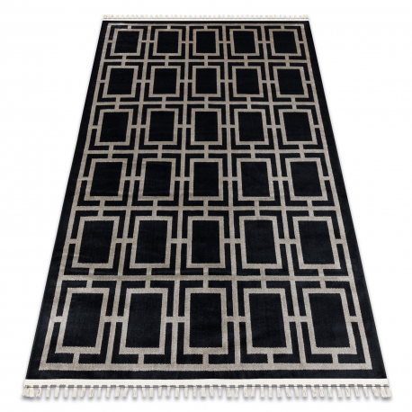 Tappeto AMOUR 53078B nero - Geometrico, linee moderno, elegante