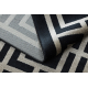 Tapis AMOUR 53078B noir - Géométrique, lignes moderne, élégant