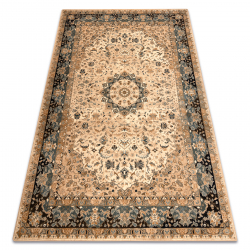 Tapis en laine OMEGA Adagio Vintage, rosette cognac