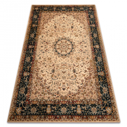 Tapis en laine OMEGA Adagio Vintage, rosette couleur émeraude