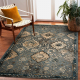 Tapis en laine POLONIA Abrash oriental, fleurs bleu clair