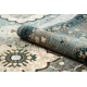 Wool carpet POLONIA Abrash oriental, flowers light blue
