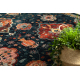 Tapete de lã POLONIA Abrash oriental, flores azul-marinho