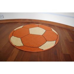 Kilimas WELIRO Apskritas kilimas Futbolas oranžinė 