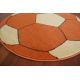 Kilimas WELIRO Apskritas kilimas Futbolas oranžinė 