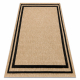 SPARK 0687 alfombra beige / negra - Marco, sisal, estructural