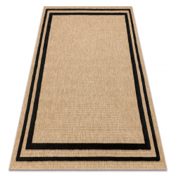 Tapis SPARK 0687 beige / noir - Cadre, sisal, structurel