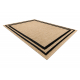 SPARK 0687 alfombra beige / negra - Marco, sisal, estructural