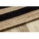 SPARK 0687 alfombra beige / negra - Marco, sisal, estructural