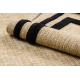 SPARK 0687 alfombra beige / negra - Marco, sisal, estructural