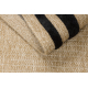 SPARK 0687 alfombra beige / negra - Marco, sisal, estructural