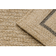 SPARK 0687 alfombra beige / negra - Marco, sisal, estructural