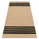 SPARK 0689 beige / sort tæppe - Linjer, sisal, strukturel