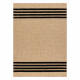 SPARK 0689 beige / black carpet - Lines, sisal, structural