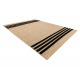 SPARK 0689 beige / black carpet - Lines, sisal, structural