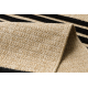 SPARK 0689 beige / black carpet - Lines, sisal, structural